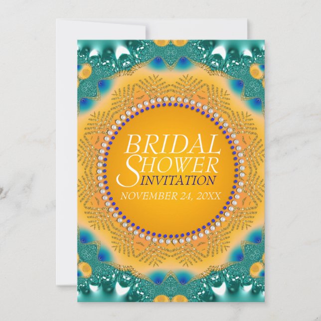 Tarjetas de Invitación de Boda de Seda Naranja Ver (Anverso)