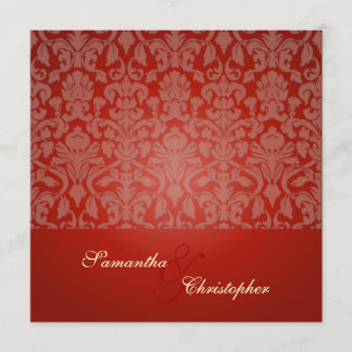 Tarjetas de Invitación de Boda de terciopelo rojo 