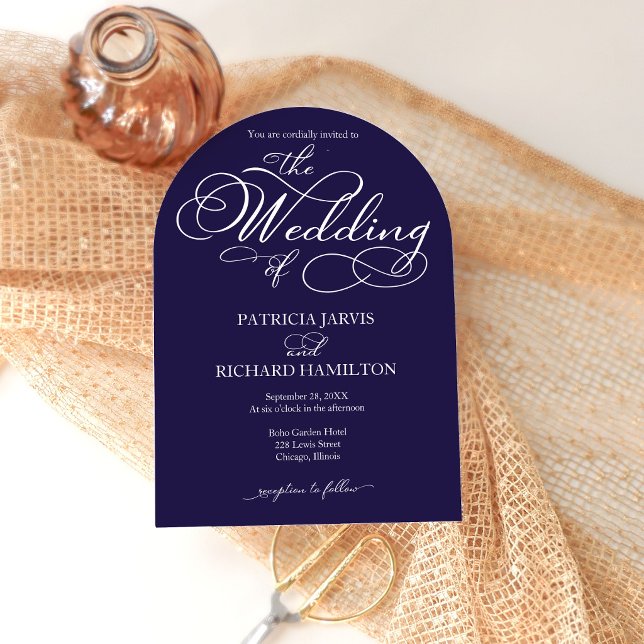Tarjetas de Invitación de Boda Elegante Escritura  (Subido por el creador)