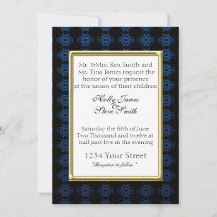 Tarjetas de Invitación de Boda Elegantes con Fleco