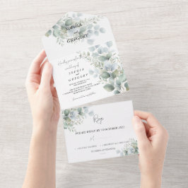 Tarjetas de Invitación de Boda Elegantes de Eucali