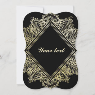 Tarjetas de invitación de boda elegantes de oro ne