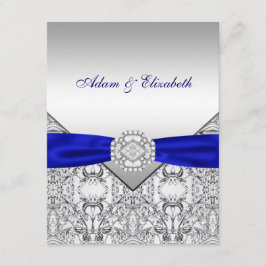 Tarjetas de Invitación de Boda Elegantes de Plata