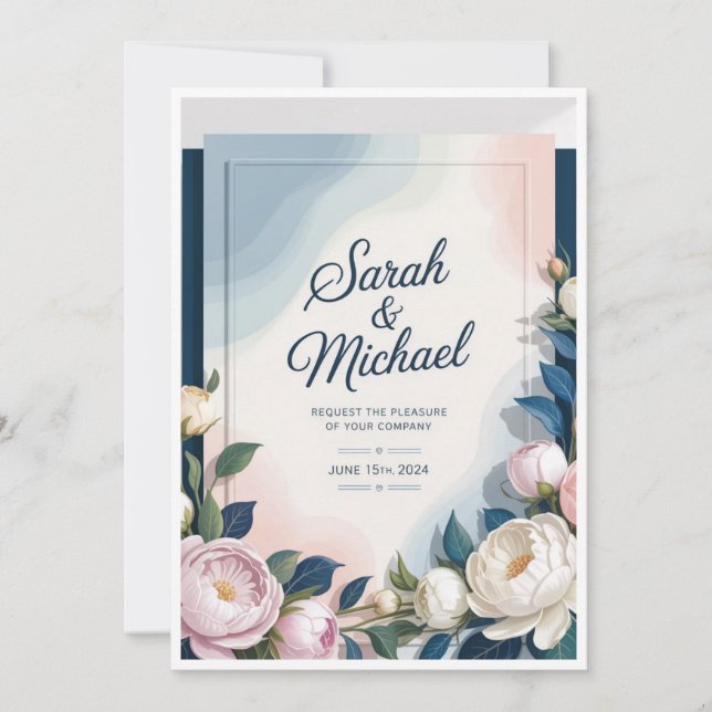 Tarjetas de Invitación de Boda Elegantes 💍 – Edit (Anverso)