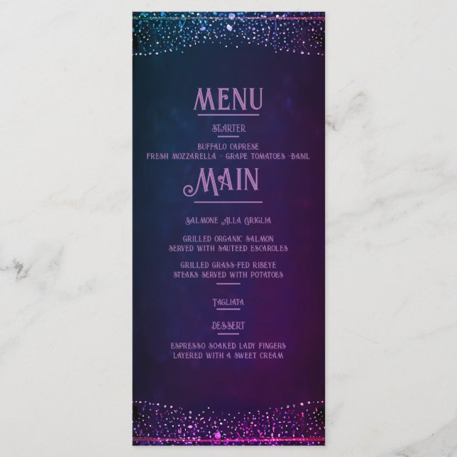 Tarjetas de Invitación de Boda Elegantes en Malva  (Anverso)