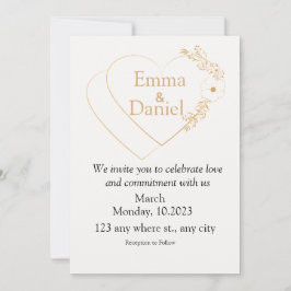 Tarjetas de Invitación de Boda Elegantes Minimalis