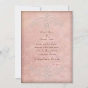 Tarjetas de Invitación de Boda Elegantes Rosa Maíz