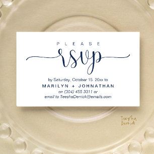 Tarjetas de Invitación de Boda Elegantes RSVP por