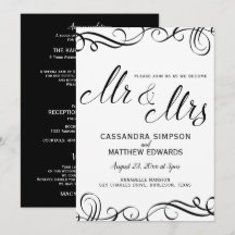 Tarjetas de Invitación de Boda Elegantes Todo en U
