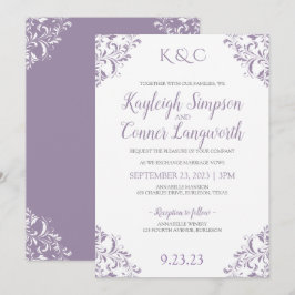 Tarjetas de Invitación de Boda Elegantes Vintage L