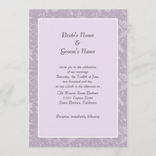 Tarjetas de Invitación de Boda Floral de Lavanda S