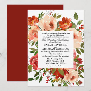 Tarjetas de Invitación de Boda Florales Elegantes