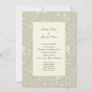 Tarjetas de Invitación de Boda Florales Simples y 