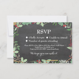 Tarjetas de Invitación de Boda Invierno Fiestas Na