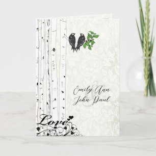 Tarjetas de Invitación de Boda Jaula de Pájaros Pá