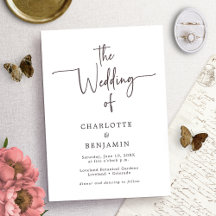 Tarjetas de Invitación de Boda Minimalistas Modern