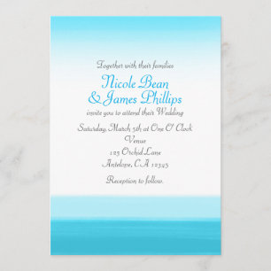 Tarjetas de Invitación de Boda Modernas con Acuare