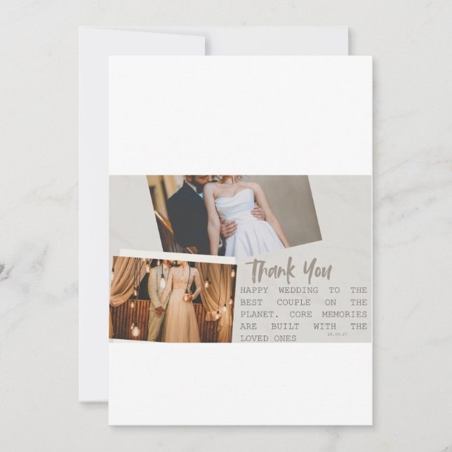 Tarjetas de invitación de boda modernas y elegante (Anverso)