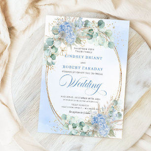 Tarjetas de Invitación de Boda Ovaladas de Trigo F