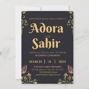 Tarjetas de invitación de boda para guardar la fec