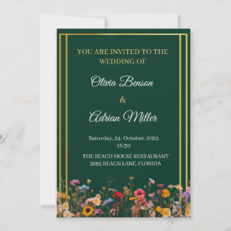 Tarjetas de invitación de boda personalizables en