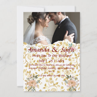 Tarjetas de Invitación de Boda Personalizadas Eleg