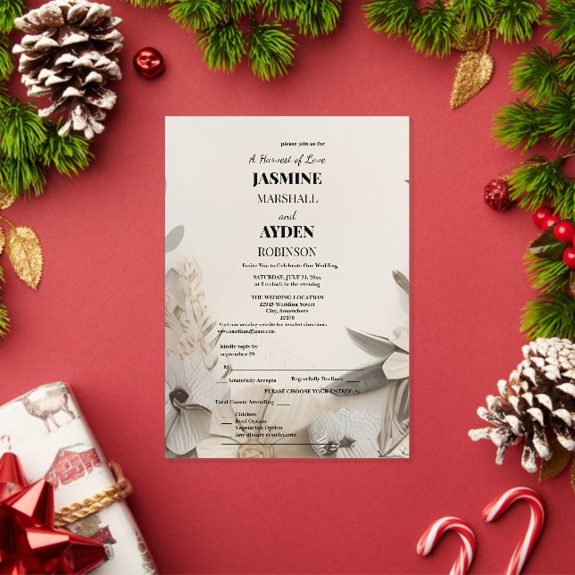 Tarjetas de Invitación de Boda Personalizadas Eleg (Insitu (Vacaciones))