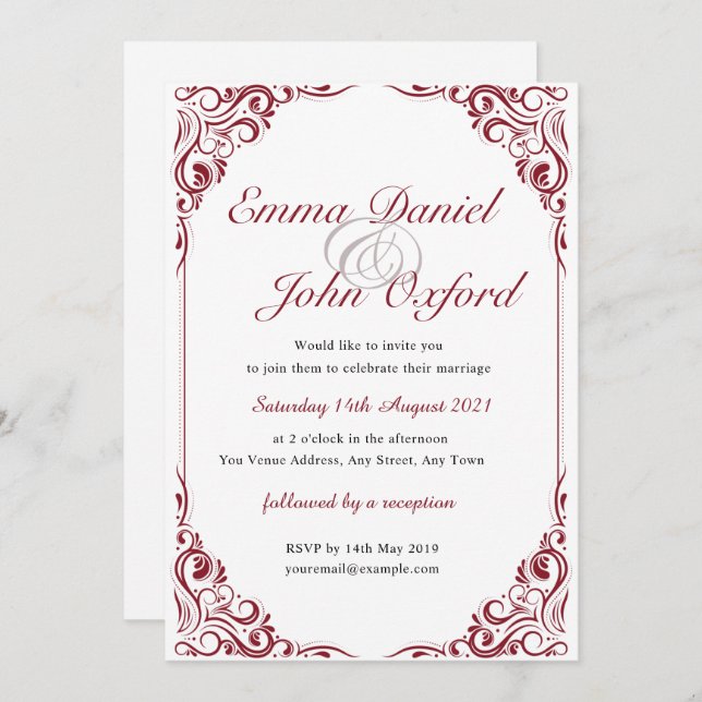 Tarjetas de invitación de boda personalizadas Post