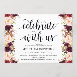Tarjetas de Invitación de Boda Posteriores con Bur