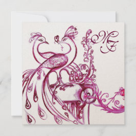Tarjetas de Invitación de Boda ROSA Blanco con Mon