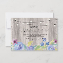 Tarjetas de Invitación de Boda Rústica con Florale