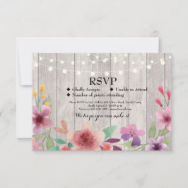 Tarjetas de invitación de boda rústica de madera c