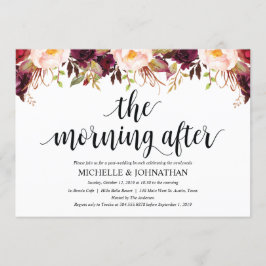 Tarjetas de Invitación de Boda Rústicas Burgundy P
