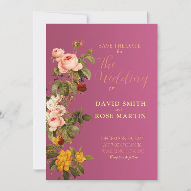 Tarjetas de invitación de boda únicas para estable (Anverso)