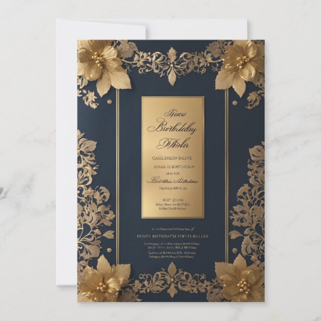 tarjetas de invitación de cumpleaños (Anverso)