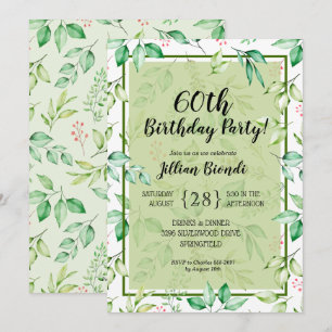 Tarjetas de Invitación de Cumpleaños con Acuarela 