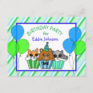 Tarjetas de Invitación de Cumpleaños con Cupcakes 