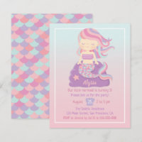 Tarjetas de Invitación de Cumpleaños con Efecto Om