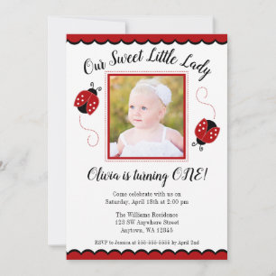 Tarjetas de Invitación de Cumpleaños con Foto de M