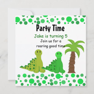 Tarjetas de Invitación de Cumpleaños de Dinosaurio