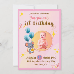 Tarjetas de Invitación de Cumpleaños de Niña Linda