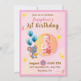 Tarjetas de Invitación de Cumpleaños de Niña Linda