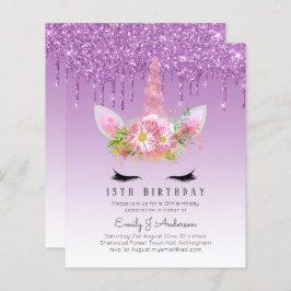 Tarjetas de invitación de cumpleaños de niñas con 