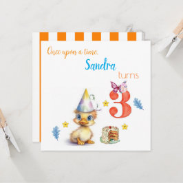 Tarjetas de Invitación de Cumpleaños de Pollito co