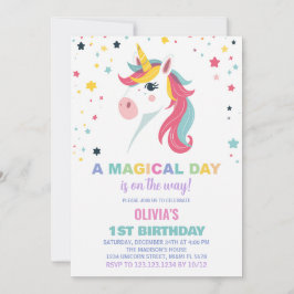 Tarjetas de Invitación de Cumpleaños de Unicornio 