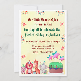 Tarjetas de Invitación de Cumpleaños del Jungle Ad