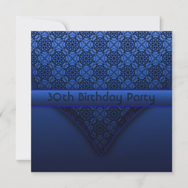Tarjetas de Invitación de Cumpleaños Elegantes de  (Anverso)