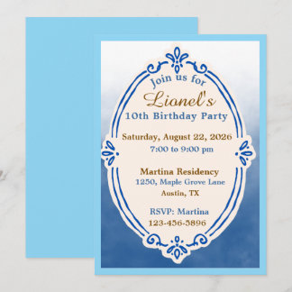Tarjetas de Invitación de Cumpleaños Elegantes de 