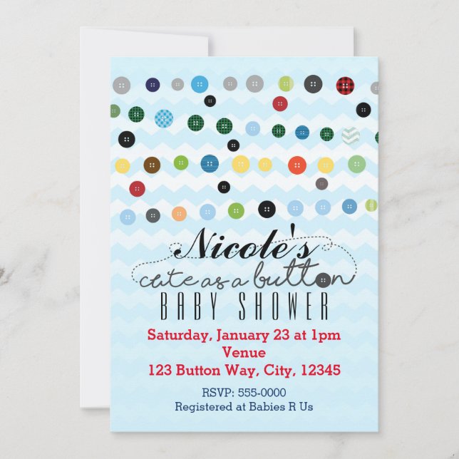 TARJETAS DE INVITACIÓN DE CUMPLEAÑOS PARA BABY SHO (Anverso)