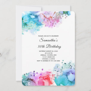 Tarjetas de Invitación de Cumpleaños para Mujer Af